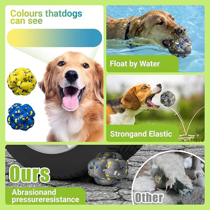 Moonorange Upgrade Dog Balls Interactive Toys for Aggressive Chewers, Indestructible Tennis Durable Bouncy for Fetch Game, Lightweight Floating, Grey