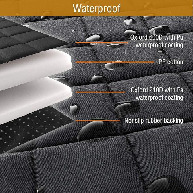 Active Pets Blue XL Dog Car Hammock Back Seat Cover, Waterproof Backseat Cover Protector for Truck Bench Rear of Sedans or SUVs, Essential Pet Supplies Vacuum or Wipe Clean, Machine Washable