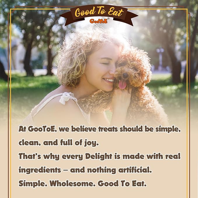 Gootoe Dog Treats, Chicken Jerky for Dogs - Dog Training Treats; High-Protein, Gluten-Free, Hypoallergenic, Grain-Free, Chicken Fillets, 1 lb
