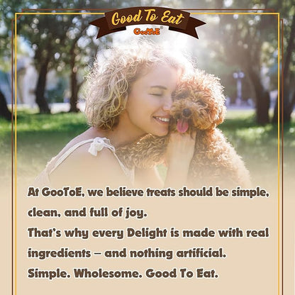 Gootoe Dog Treats, Chicken Jerky for Dogs - Dog Training Treats; High-Protein, Gluten-Free, Hypoallergenic, Grain-Free, Chicken Fillets, 1 lb