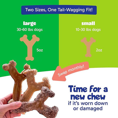 Chew'ems Durable Chewy Dog Toys | Long-Lasting & Flavorful Chew Dog Toys, Large Dog Breeds | Large Dogs, Salmon-Flavored
