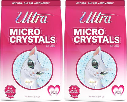 Ultra Micro Crystals Cat Litter 5 pounds (Pack of 2)