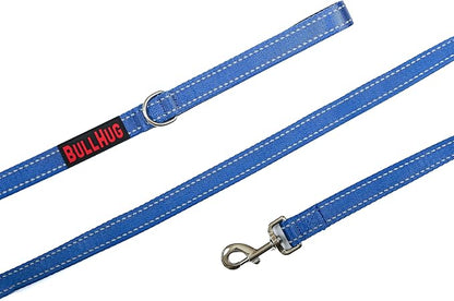 BULLHUG 6 FT Bulldog Leash with Padded Handle. Perfect for Bulldogs, French Bulldogs, Pugs & All Breeds. Leashes for Walking, Training Lead for Bulldogs (Reflective Stitching, Royal Blue)