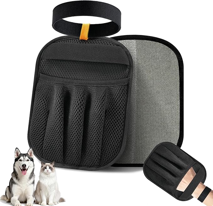 Petty Perry Pet Hair Removal Glove for Dogs & Cats, Upgraded Electrostatic Anti-Slip Pet Hair Removal Tool with 5-Finger Design, Thickened Magic Brush Pet Hair Remover for Couch Carpet Clothes, 1 PCS