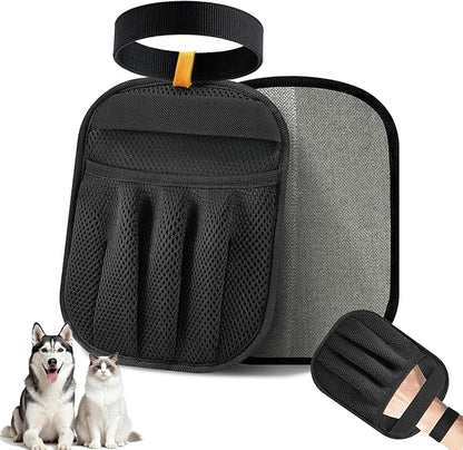 Petty Perry Pet Hair Removal Glove for Dogs & Cats, Upgraded Electrostatic Anti-Slip Pet Hair Removal Tool with 5-Finger Design, Thickened Magic Brush Pet Hair Remover for Couch Carpet Clothes, 1 PCS