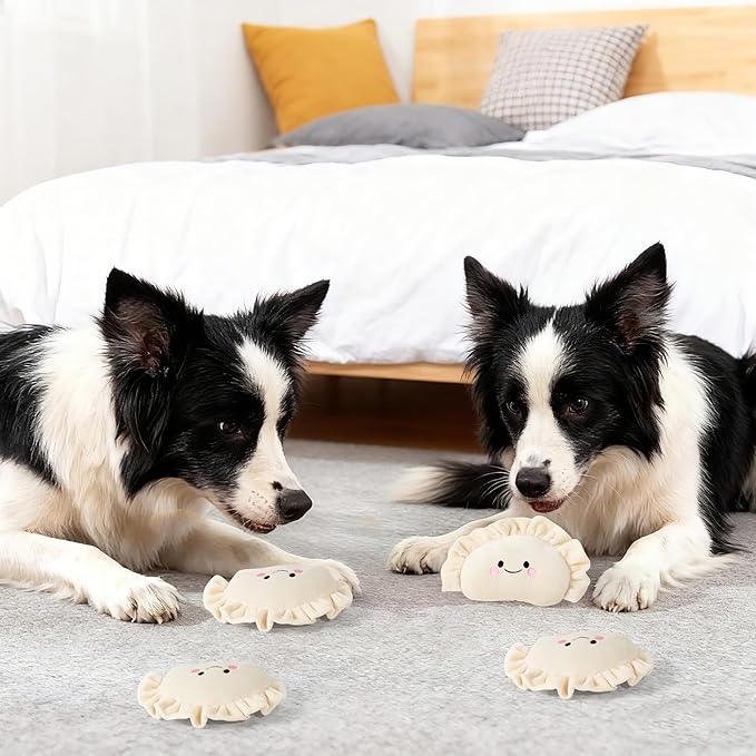 Dog Squeaky Toys, 5-Pack Interactive Dogs Toy, Stuffed Dogs Chew Toys, Durable Treat Dispending Dog Plush Toy for All Breed