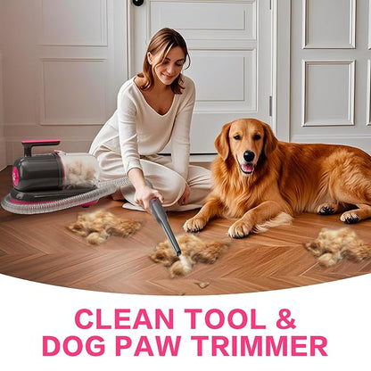 High-Suction Dog Grooming Vacuum for Small & Medium Dogs, Compact Hair Collection System for Regular Trimming & Maintenance, Strong Suction, Low-Mess Indoor Grooming