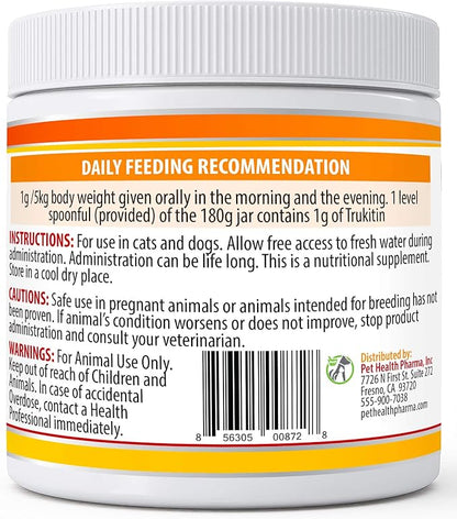 Trukitin Chitosin Based Phosphate Binder for Cats & Dogs – All Natural Human Grade Ingredients for Renal Support Supplement with Calcium Carbonate Oral Powder (Made in U.S.A)