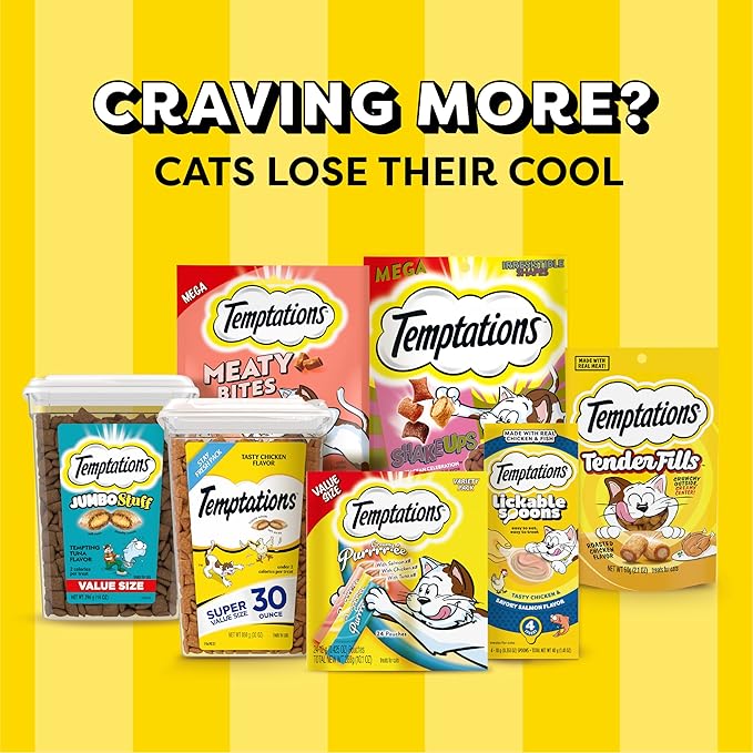 Temptations Creamy Puree Squeezable Lickable Wet Cat Treats with Chicken, 0.42 oz. Tubes, 4 Count, Pack of 11 (44 Total)