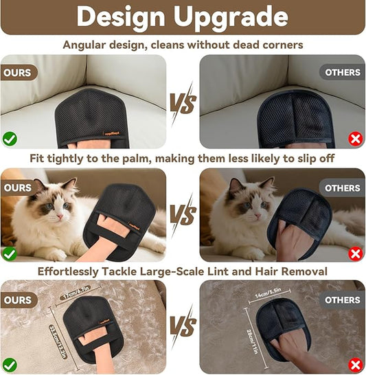 Washable Reusable Pet Hair Remover Glove for Dog & Cat Hair – Electrostatic Fur Removal Tool for Laundry, Clothes, Sofa, Carpet & Car Seats – Easy Clean Lint Remover for Pet Owners