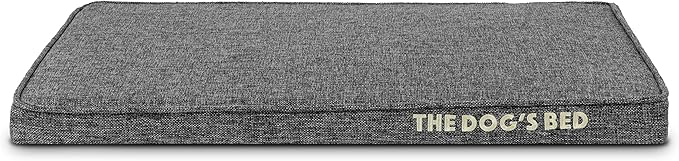 The Dog’s Bed Orthopedic Memory Foam Dog Bed, Small Grey Poly-Linen Pain Relief for Arthritis, Hip & Elbow Dysplasia, Post Surgery, Supportive, Calming, Waterproof Washable Covers, Veterinary Approved