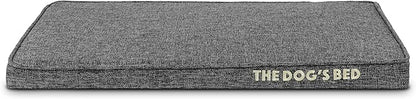 The Dog’s Bed Orthopedic Memory Foam Dog Bed, Small Grey Poly-Linen Pain Relief for Arthritis, Hip & Elbow Dysplasia, Post Surgery, Supportive, Calming, Waterproof Washable Covers, Veterinary Approved