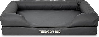 The Dog’s Bed Medium Oxford Grey, Memory Foam, Pain Relief: Arthritis, Hip & Elbow Dysplasia, Post Surgery, Lameness, Supportive, Calming, Waterproof Washable Cover, Veterinary Approved