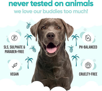 Tropical Dog Shampoo by Buddycare | Dry Skin & Itchy Skin Relief for Smelly Dogs | Deep Cleansing Shampoo for Dogs Puppy Sensitive Skin | Dog Shampoo & Conditioner | with Aloe & Vitamin B5 (16.90oz)
