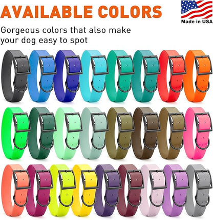 Dogline Biothane Waterproof Dog Collar Strong Coated Nylon Webbing with Black Hardware Odor- Proof for Easy Care Easy to Clean High Performance Fits Small Medium or Large Dogs, Pastel Purple