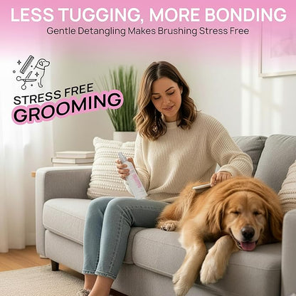 BioSilk Therapy Detangling Plus Shine Protecting Mist for Dogs | Best Detangling Spray For All Dogs and Puppies
