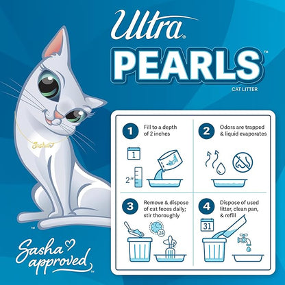 Ultra Pearls Cat Litter - 99.9% Dust Free, Low Tracking, Soft on Paws, Fragrance Free - 5 Lbs.