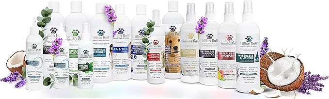 Lillian Ruff PRO Formula Oatmeal Dog Conditioner - Nourishing & Calming Relief for Allergies & Sensitive Skin - Detangles, Softens & Adds Shine with Oatmeal, Coconut Oil & Lavender - USA (Gallon+Pump)