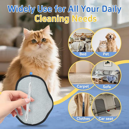 VOKNOX Pet Hair Removal Glove for Dogs & Cats, Electrostatic Five-Finger Hair Remover for Furniture, Couch, Carpet & Car Seat, Reusable Washable Pet Fur Cleaning Tool, Not for Grooming (1 PCS)
