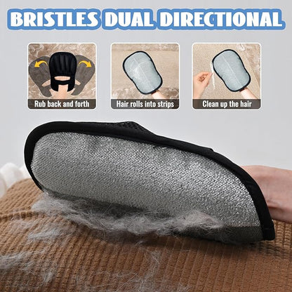 2 PCS Pet Hair Removal Glove for Dogs and Cats Reusable Newly Upgraded Five-Finger Electrostatic Pet Cat Dog Hair Remover Non-Slip Dog Hair Remover Tool for Couch, Clothing, Car Seat,Carpet