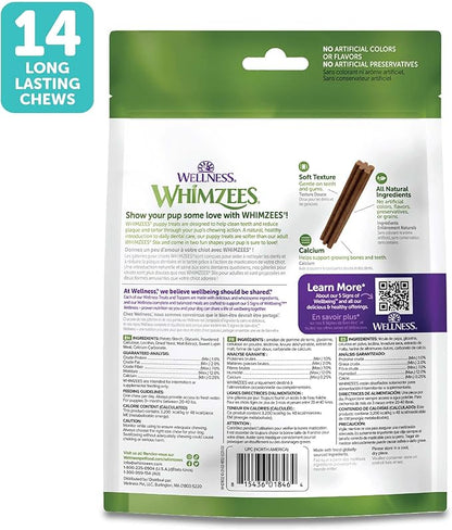 WHIMZEES Wellness Puppy Dog Dental Treats, Medium & Large Size Stick, (14 Count)