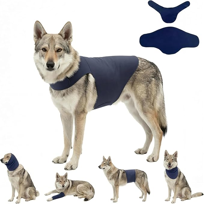 DAJIDALI® Dog & Cat Anxiety Vest & Female Spay Recovery Suit – Silent No-Velcro Calming Wrap – Universal Fit for All Breeds (Including Corgi & Frenchie)