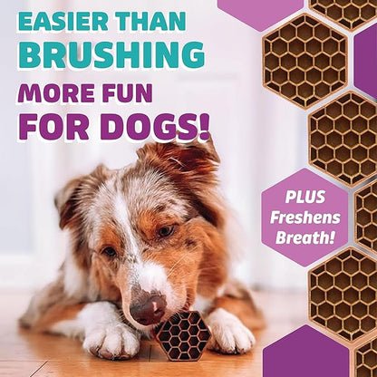 Yummy Combs Dog Dental Treats – Vet VOHC Approved – Delicious Chicken Protein – Removes Tartar with Cleaning Comb Shape – Dental Dog Treats for Large Dogs (24oz, 18 Count)
