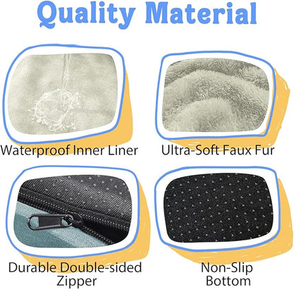 Washable Orthopedic Large Dog Bed - Removable Orthopedic Dog Bed XL with Bolster Extra Large Dogs Beds with Washable Cover Non-Slip Bottom