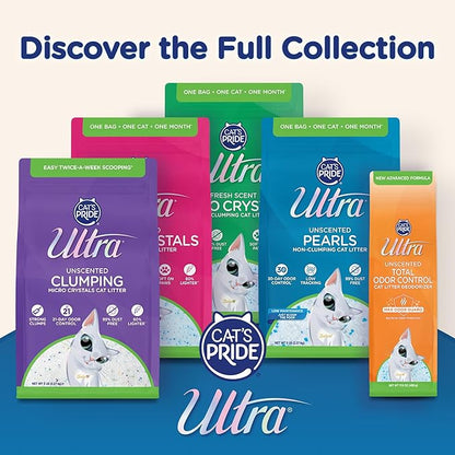 Ultra Micro Crystals Cat Litter - 99.9% Dust Free, Soft on Paws, Fragrance Free - 5 Lbs.