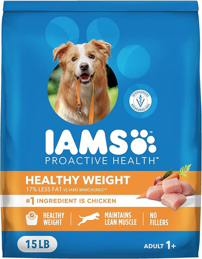 IAMS Proactive Health Healthy Weight Control Adult Dry Dog Food with Real Chicken, 15 lb. Bag