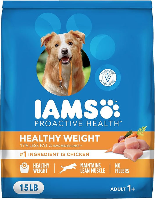 IAMS Proactive Health Healthy Weight Control Adult Dry Dog Food with Real Chicken, 15 lb. Bag
