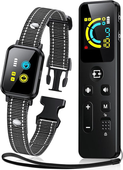 Small Dog Training Collar with Remote 3300FT, Humane Vibrating Dog Collar - Vibration & Beep Only | IPX7 Waterproof & Rechargeable | Fits for Puppies Medium Large Dogs (No Shock)