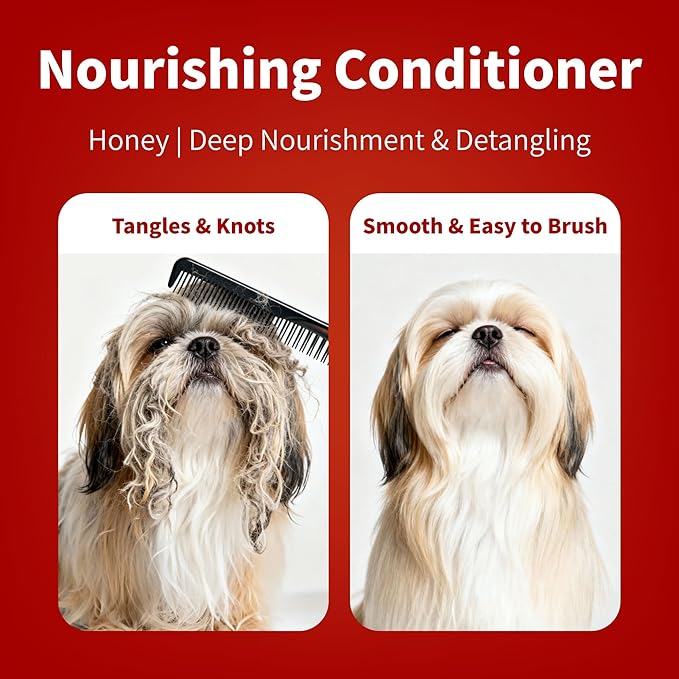 Arf Arf Oatmeal Dog Conditioner for Sensitive Skin - Soothing Anti-Itch & Detangling Formula for Dry, Itchy Skin & Matted Fur - Gentle for Puppies & All Breeds - 16oz