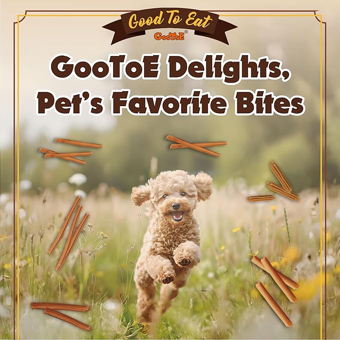 Gootoe Dog Treats, Chicken Jerky for Dogs - Premium Dog Training Treats; High-Protein, Gluten-Free, Hypoallergenic, Grain-Free, Chicken Sticks, 1.5 lb