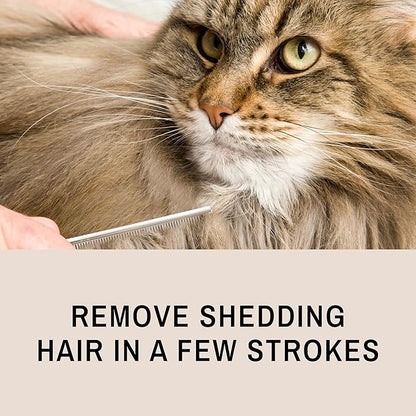 Eye Envy ProGlide 6" Cat Comb. Deshedding and Detangling Comb. Removes undercoat, shedding hair, tangles and knots. Prevents matted fur. Gentle rounded pins of two lengths