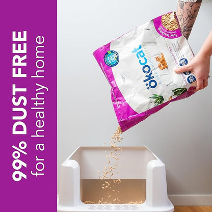 ökocat Less Mess Low Tracking Wood Clumping Cat Litter Mini- Pellets, Unscented, 27.5 pounds XL - Natural Ingredients, Stops Odor, Clumps Solid, 99% Dust Free, Great for Long-Hair Breeds