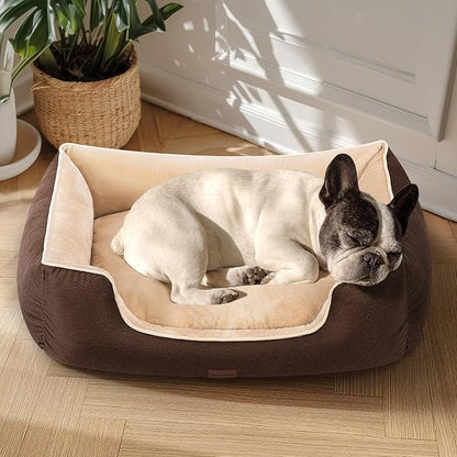 Orthopedic Medium Sized Dog Bed with Removable Washable Cover, Waterproof & Non-Slip Base, Cat Couch Sofa, Comfortable Pet Bed with Cooling/Warming, Dual-Layer Interior Padding, 28 Inch