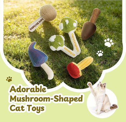 PURETOY Cat Toys for Indoor Cats, Catnip and Silvervine Chew Toys with Different Textures, Funny Slang Printed Kitten Toys for Teething, Cat Toys for Bored Indoor Adult Cats, Value Multi-Pack