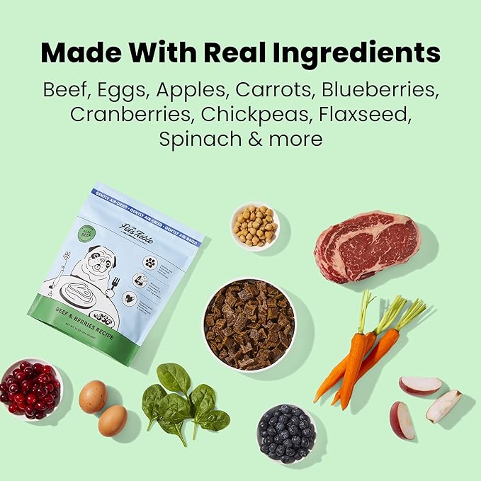 The Pets Table Mixed Grain Free and Grain Inclusive, Air Dried Dog Food 2 Pack - Beef & Berries + Chicken & Sweet Potato, 16 Ounce (Pack of 2)