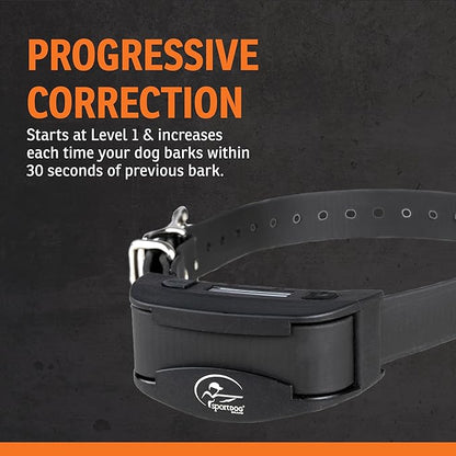 SportDOG NoBark SBC-R - Waterproof, Lightweight & Programmable Barking Correction Collar - Multiple Stimulation Levels for Outdoor Temperament Training - Black