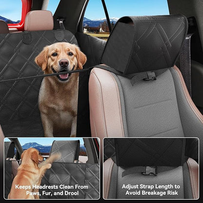 Surfcabin Back Seat Extender for Dogs – Waterproof Dog Seat Cover for Back Seat with Door Protection, Easy to Use and Clean, Hard Bottom, Holds 420 lbs Dog Hammock for Cars, SUVs & Small-Size Trucks