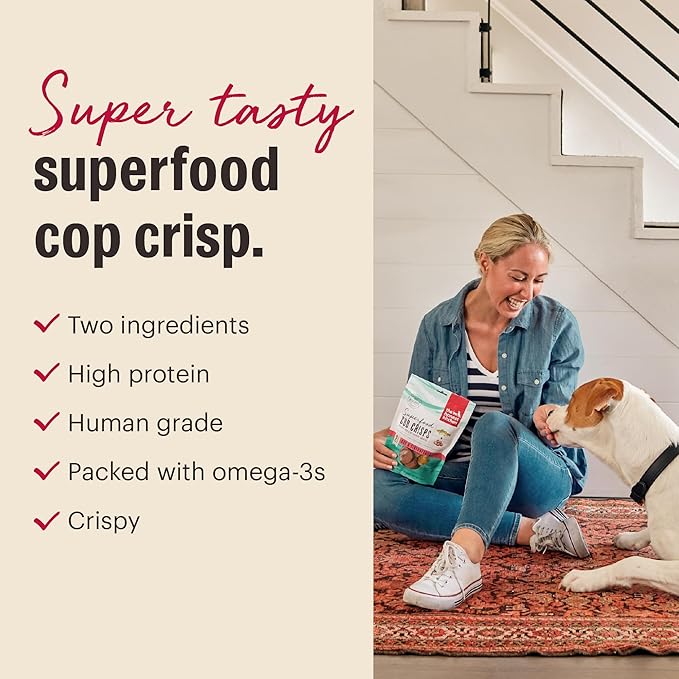 The Honest Kitchen Human Grade Superfood Cod Crisps: Cod & Strawberry, 3 oz
