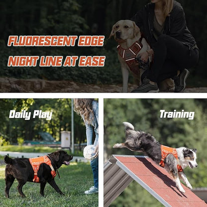 AUROTH Tactical Dog Harness for Large Dogs No Pull Adjustable Pet Harness Reflective K27 Working Training Easy Control Pet Vest Military Service Dog Harnesses