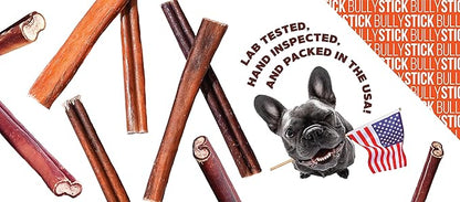 FOODIEPAWS 6 Inch Jumbo Bully Sticks for Dogs, 15 Pack | High Protein, All Natural Grass-Fed Beef Chews | Rawhide-Free, Fully Digestible & Long Lasting Treats | Perfect for Large Dogs