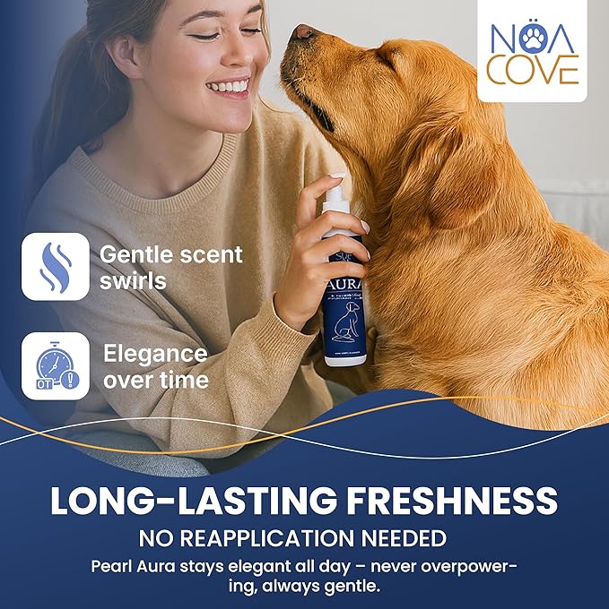 Noa Cove Dog Perfume - Luxury Designer Scent for Dogs - 3-in-1 Deodorizing, Conditioning & Grooming Mist - 95% Natural - Alcohol-Free - Made in USA – Long Lasting Dog Cologne Spray