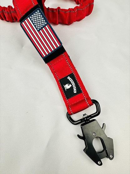 Heavy Duty Bungee Dog Leash - Shock Absorbing, Seat Belt Clip, Quick Release Frog Clasp, Double Padded Handles, for Large and Medium Dogs, Durable for Training, Walking, Car Safety, Outdoor Adventure