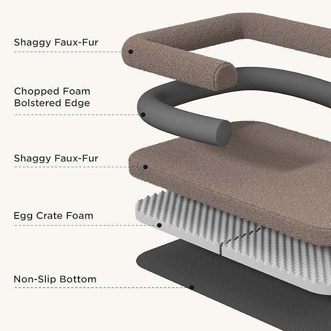 Bedsure Foldable Human Dog Bed for People Adults, 2 in 1 Calming Human Size Giant Dog Bed Fits Pet Families with Egg Foam Supportive Mat and Waterproof Liner, Faux Fur Orthopedic Pet Sofa, Pink