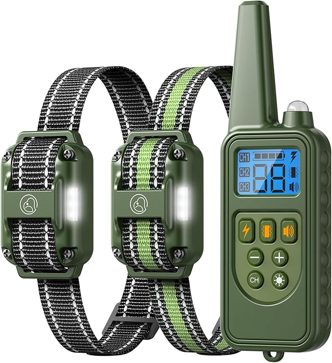 Heaflex Dog Shock Collar - 2600FT Dog Training Collar with Remote, Rechargeable with 4 Training Modes, IPX7 Waterproof Electronic Dog Collar for All Breeds, Size