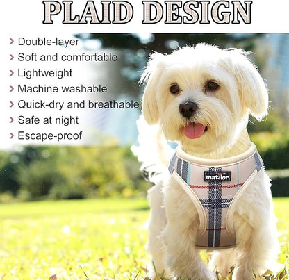 matilor Dog Harness Step-in Breathable Puppy Cat Dog Vest Harnesses for Small Medium Dogs
