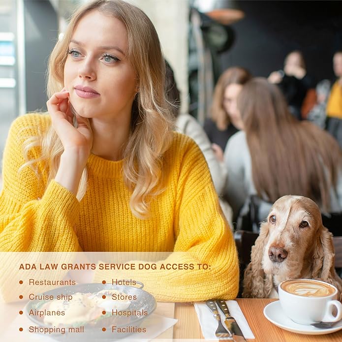 Leash King Service Dog Tag/ESA Animal Tag - Double Sided with Federal Protection & Red Medical Alert Symbol| Easily Attach to Collar, Harness, Vest | Service Dog Identification Tag
